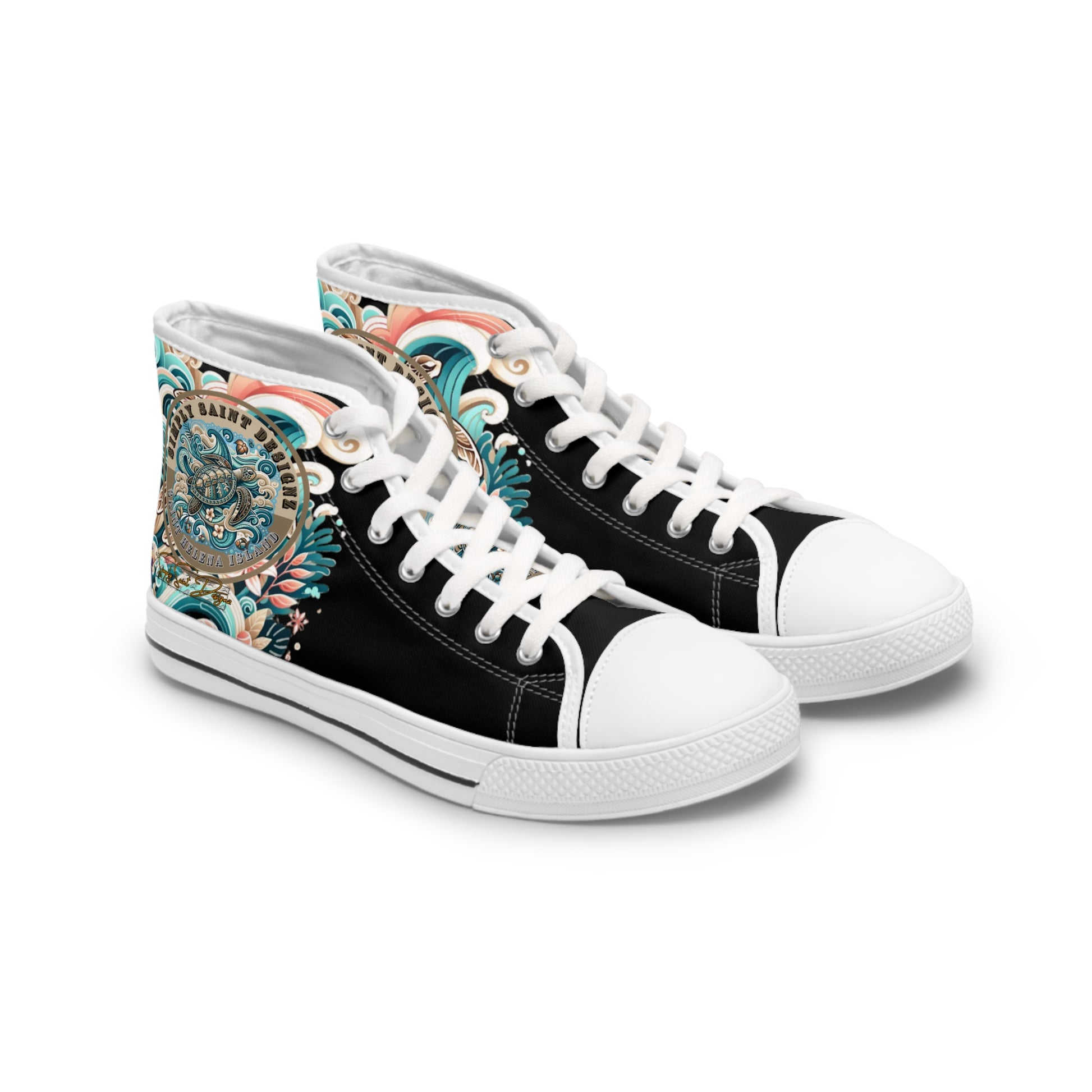 Simply Saint Designz Turtle Tribe Collection High Top Sneakers