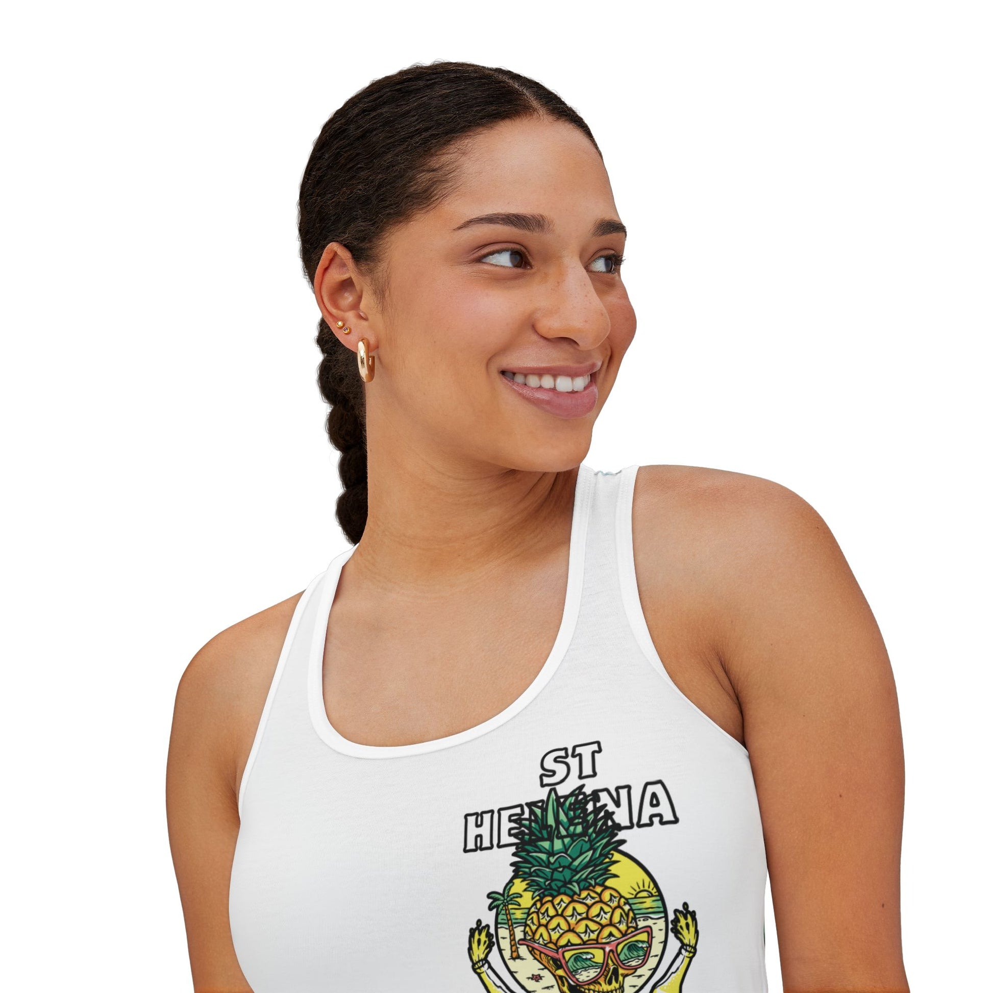 Tropical Skull Women's Racerback Tank - AOP – product image 9