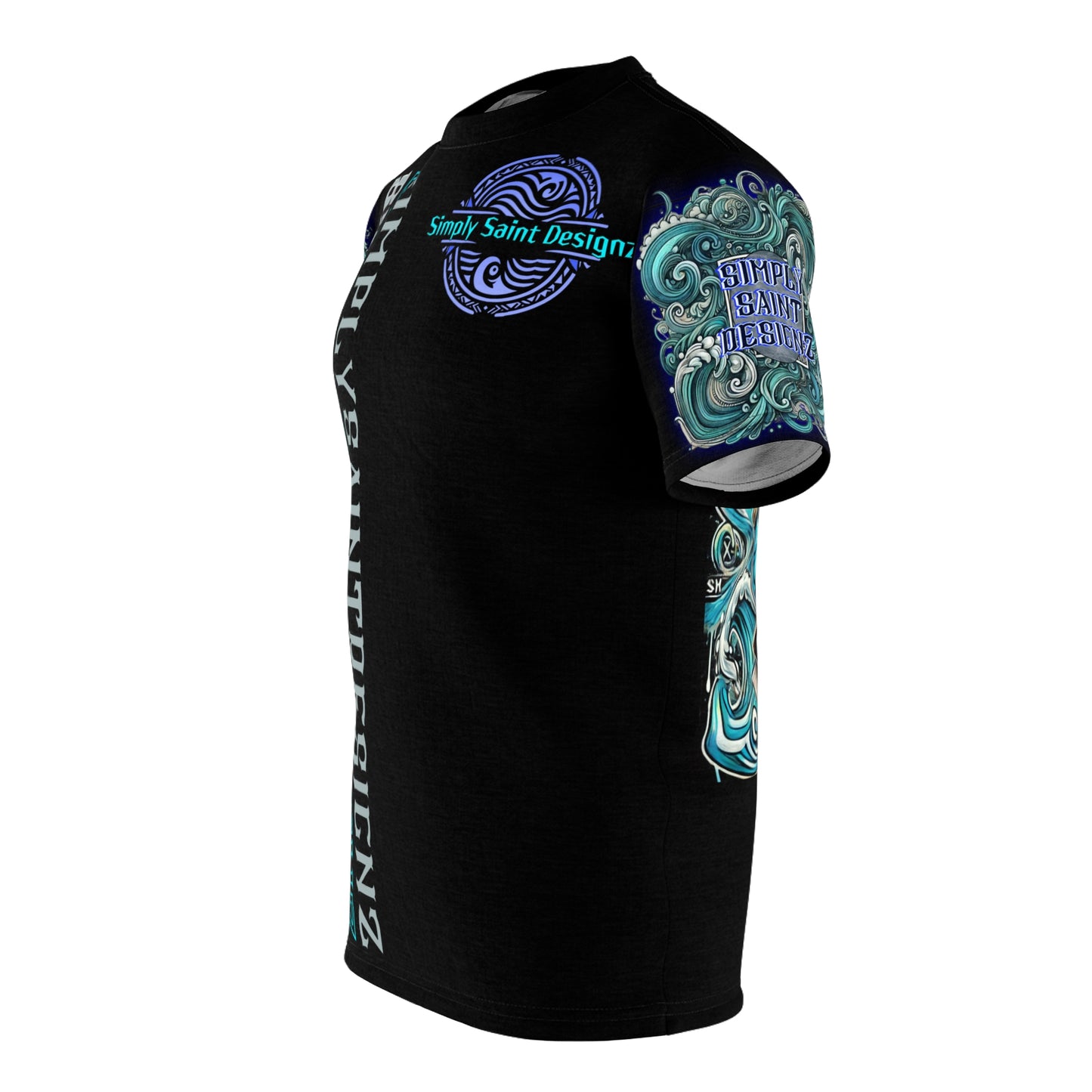Tropical Skull Performance Tee - Blue & Black – product image 4