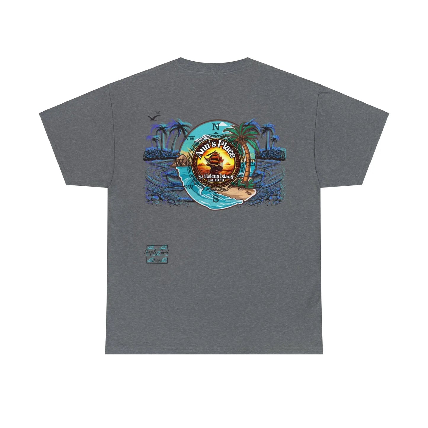 Ann's Place St Helena Isalnd Unisex Heavy Cotton Tee - Simply Saint Designz
