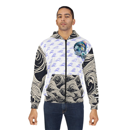 Reel Sim Unisex Zip Hoodie (white) - Simply Saint Designz